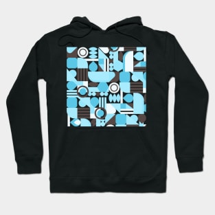 Blue geometric pattern abstract Hoodie